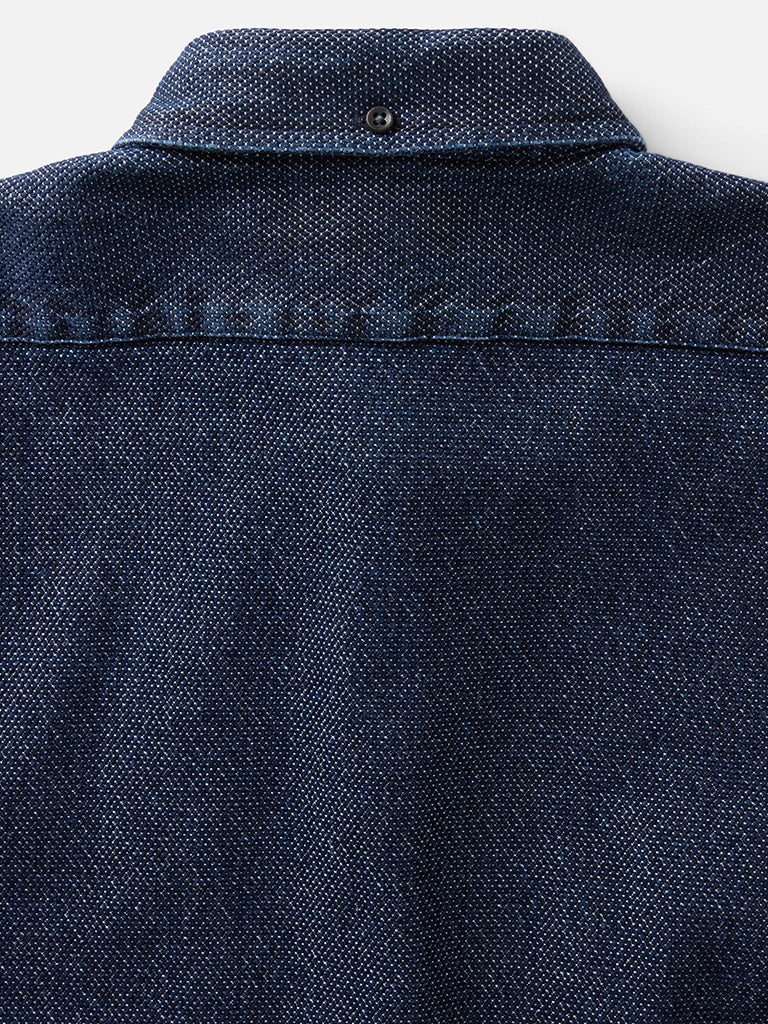 Jack Shirt- Rinsed Indigo Japanese Jacquard Dot Taylor Stitch Shirts