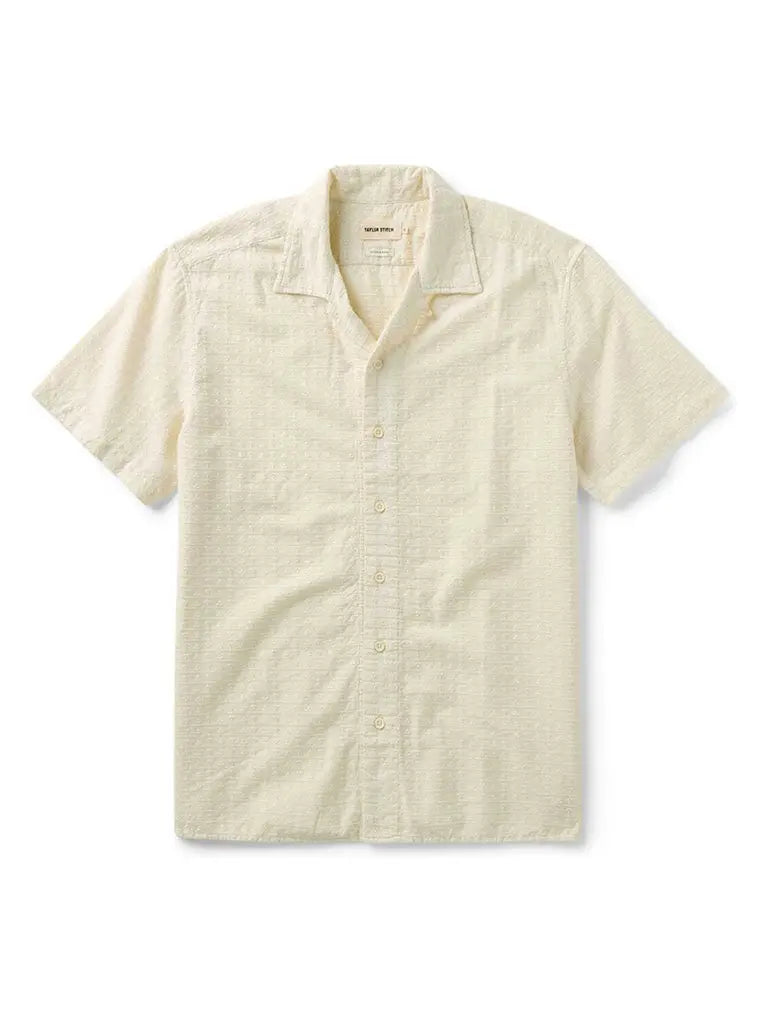 Davis Shirt- White Embroidered Stripe Taylor Stitch Shirts