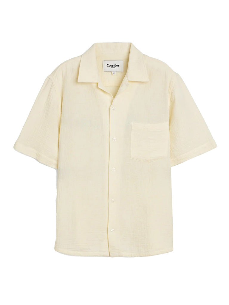 Double Cloth SS Shirt- Natural Corridor Shirts
