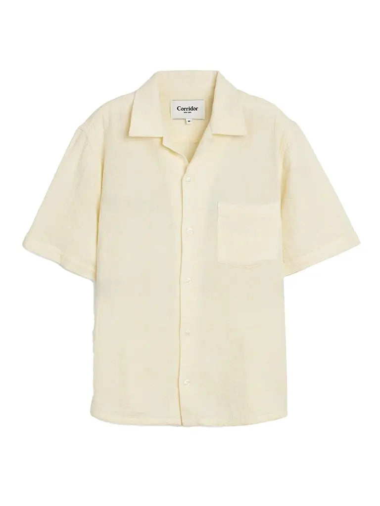 Double Cloth SS Shirt- Natural Corridor Shirts