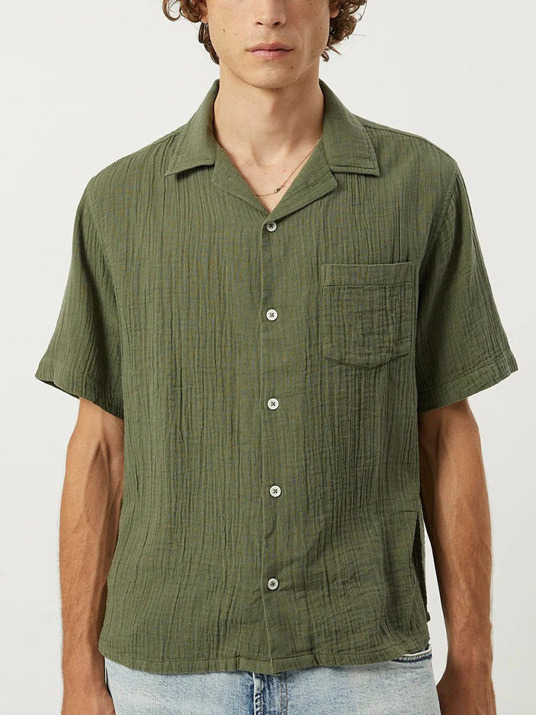 Double Cloth SS Shirt- Army Corridor Shirts