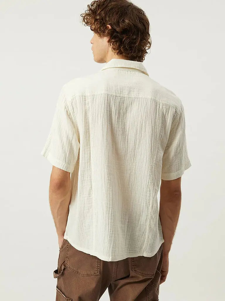 Double Cloth SS Shirt- Natural Corridor Shirts