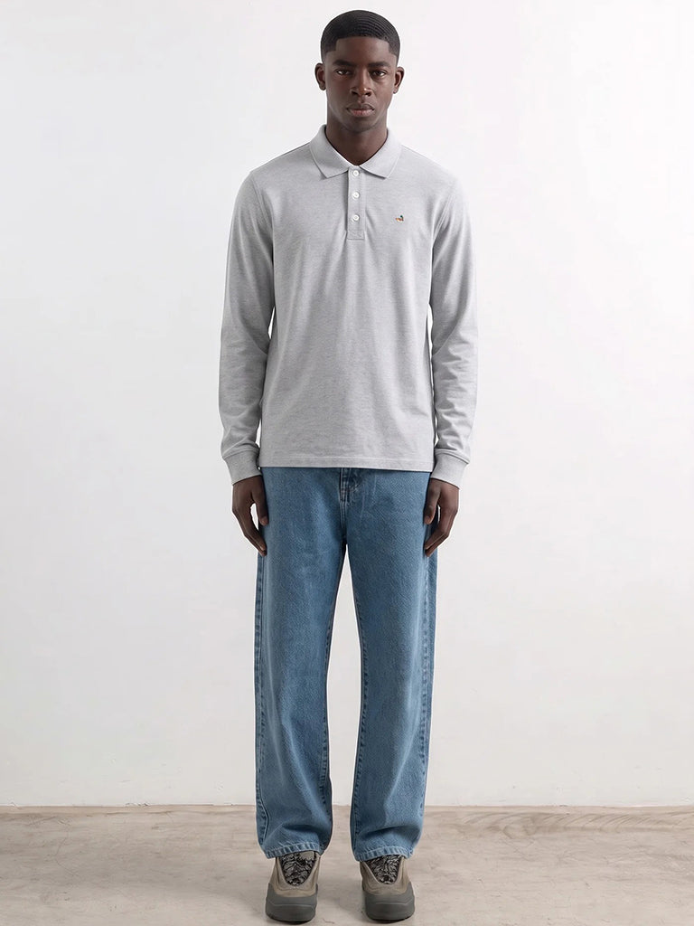 Duck Polo LS- Grey Melange Edmmond Studios Shirts