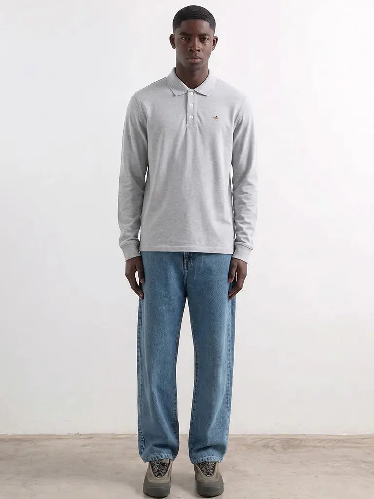 Duck Polo LS- Grey Melange Edmmond Studios Shirts