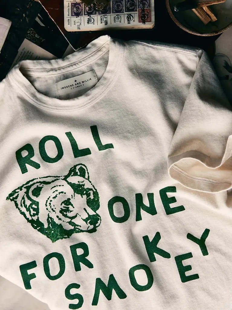"Roll One" Tee- White Imogene + Willie Tee Shirts