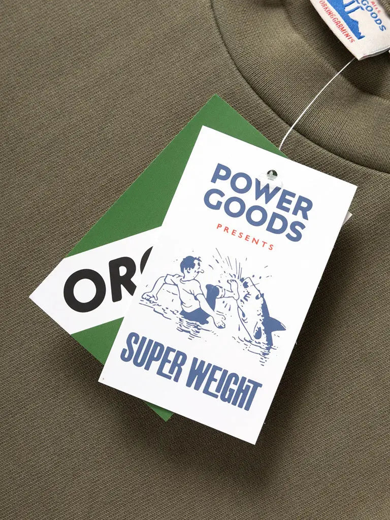 Super Weight Tee- Olive Power Goods Tee Shirts