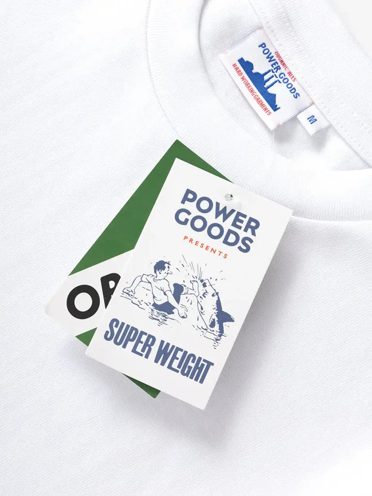 Super Weight Tee- White Power Goods Tee Shirts