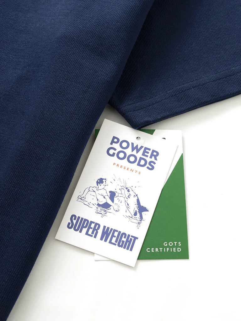 Super Weight Tee- Navy Blue Power Goods Tee Shirts