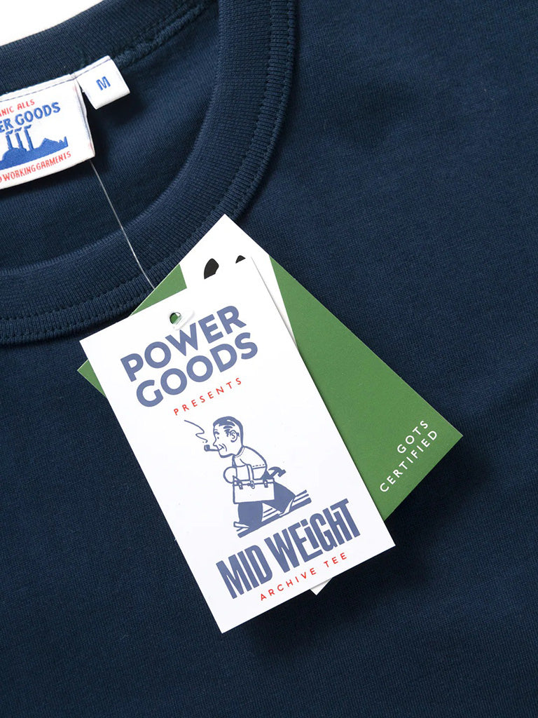 Archive Tee- Navy Power Goods Tee Shirts