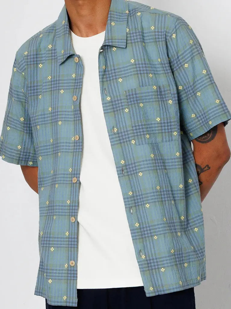 Gabe Shirt- Blue/Yellow Check Folk Shirts