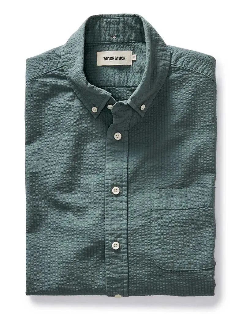 Jack Shirt- Deep Sea Seersucker Taylor Stitch