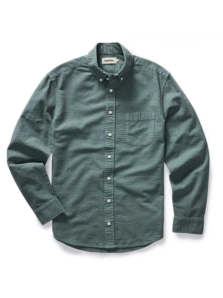 Jack Shirt- Deep Sea Seersucker Taylor Stitch