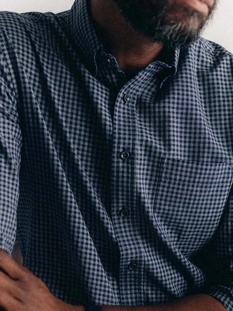 Jack Shirt- Marine Check Taylor Stitch