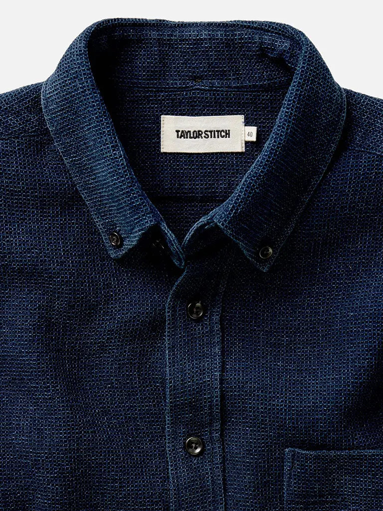 Jack Shirt- Rinsed Indigo Waffle Taylor Stitch Shirts