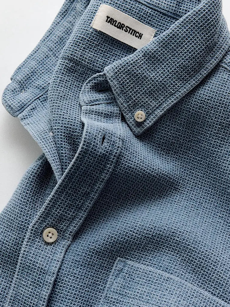Jack Shirt- Washed Indigo Waffle Taylor Stitch