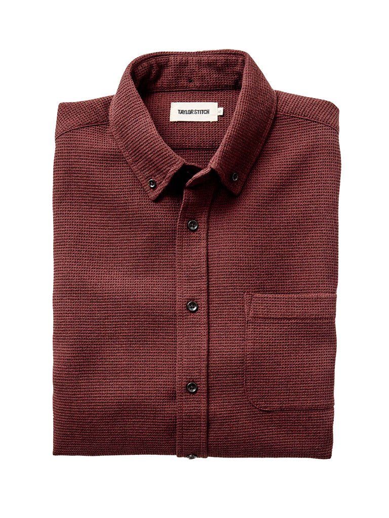 Jack Shirt- Burgundy Waffle Taylor Stitch Shirts