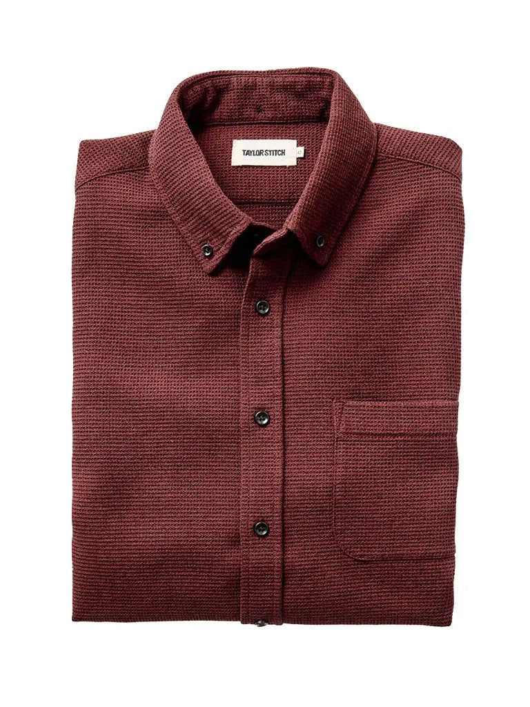 Jack Shirt- Burgundy Waffle Taylor Stitch Shirts