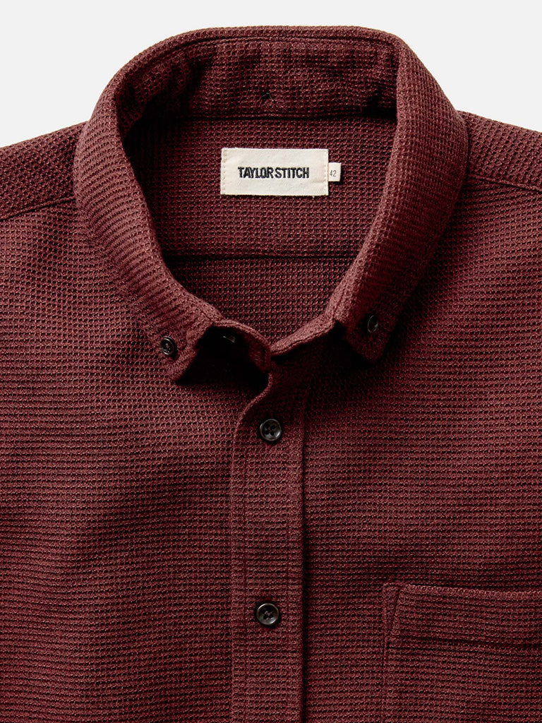 Jack Shirt- Burgundy Waffle Taylor Stitch Shirts