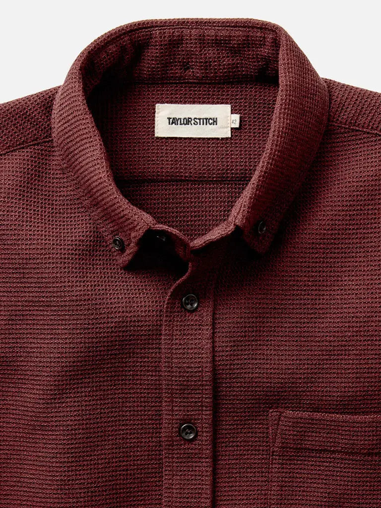 Jack Shirt- Burgundy Waffle Taylor Stitch Shirts