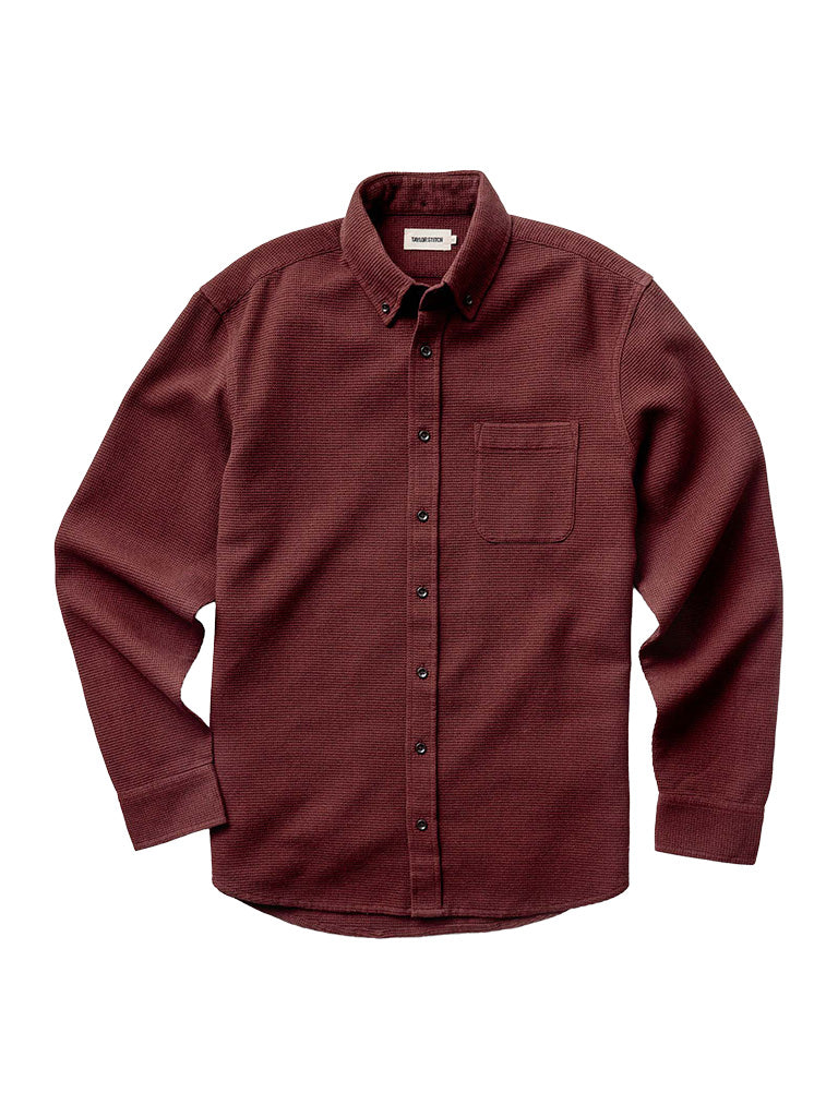 Jack Shirt- Burgundy Waffle Taylor Stitch Shirts