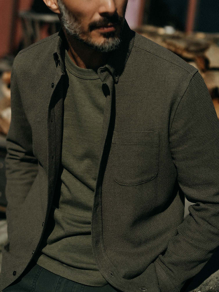 Jack Shirt- Fatigue Olive Waffle Taylor Stitch Shirts