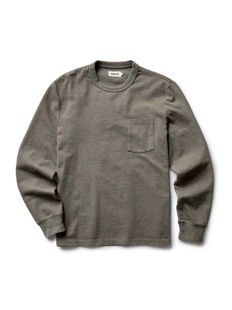 Long Sleeve Shop Tee- Army Twist Taylor Stitch Tee Shirts