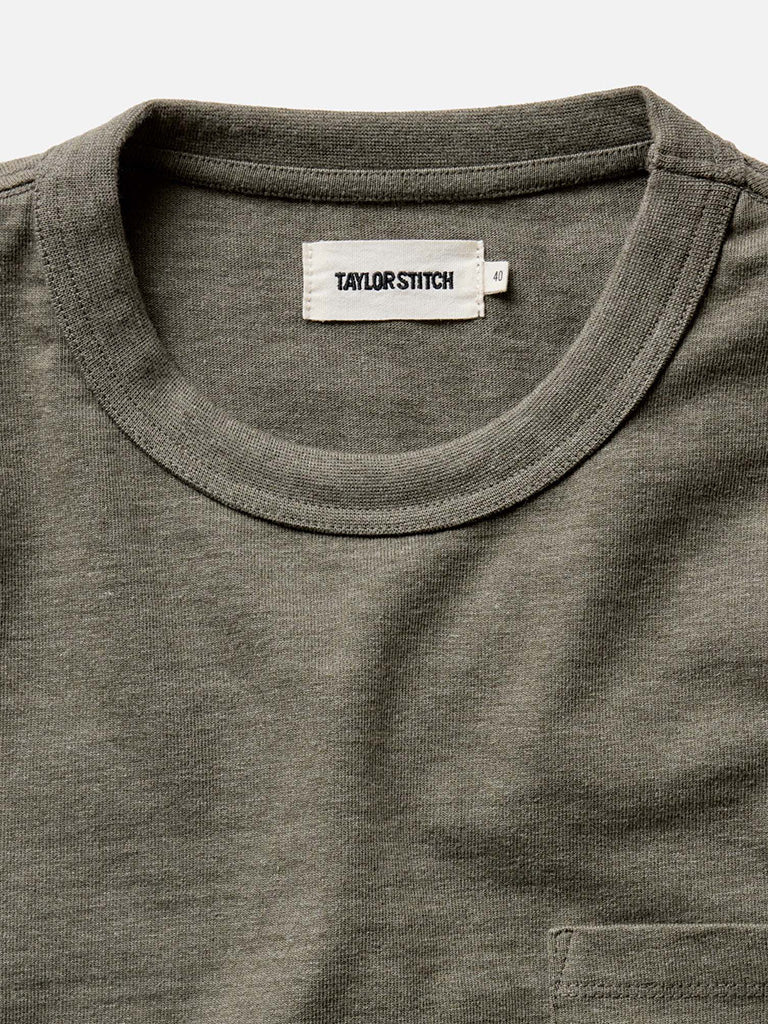 Long Sleeve Shop Tee- Army Twist Taylor Stitch Tee Shirts