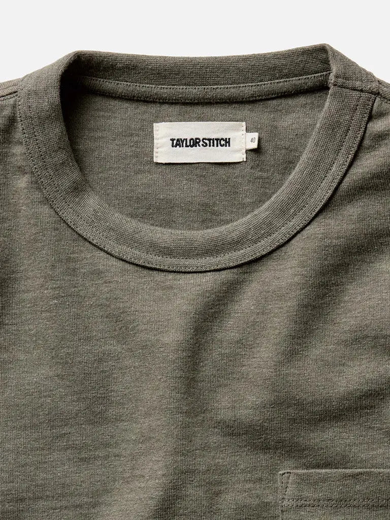 Long Sleeve Shop Tee- Army Twist Taylor Stitch Tee Shirts