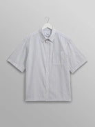 Kew Short Sleeve Shirt- White Stripe Wax London