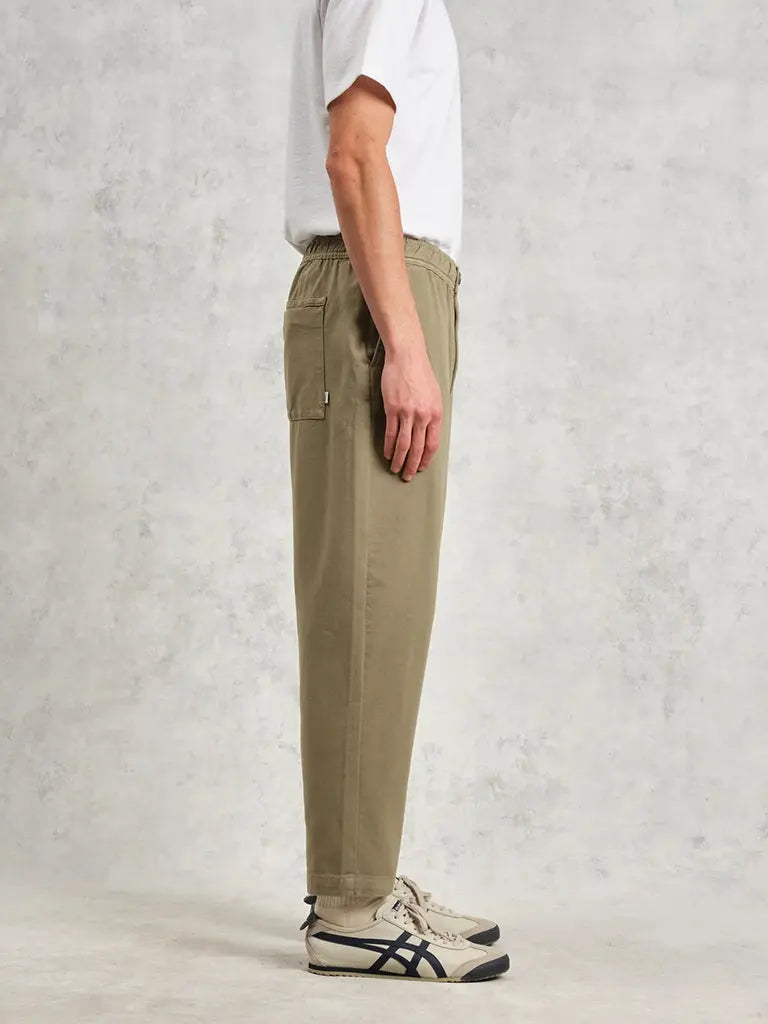 Kurt Trousers- Twill Light Khaki Wax London