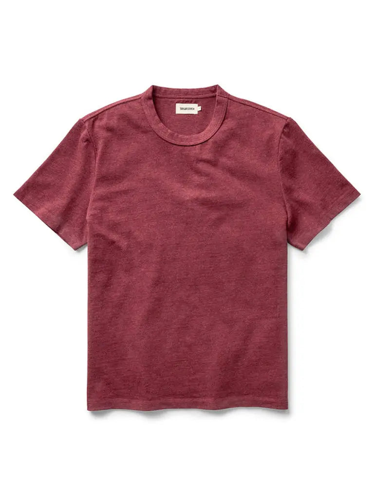 Organic Cotton Shop Tee- Dried Cherry Twist Taylor Stitch Tee Shirts