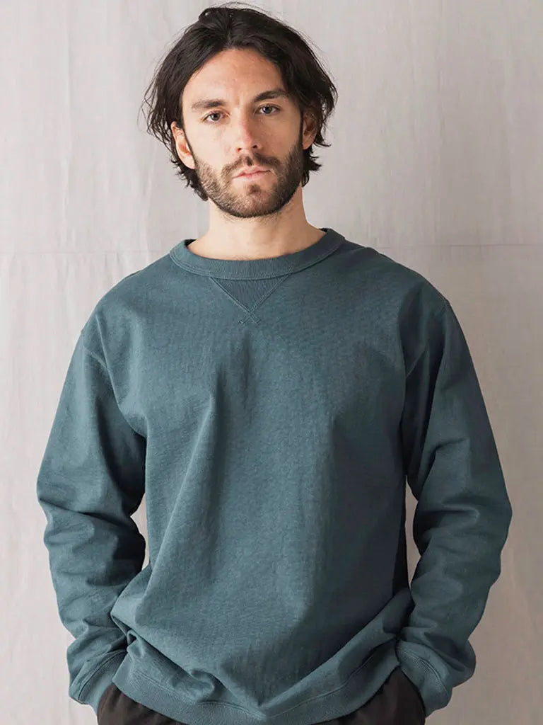 Dotsume Rib Long Sleeve Tee- Cloudy Green Jackman Tee Shirts