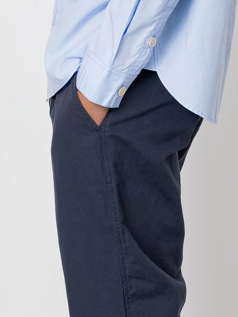 Signal Pant- Dark Navy Slub Linen Folk Pants