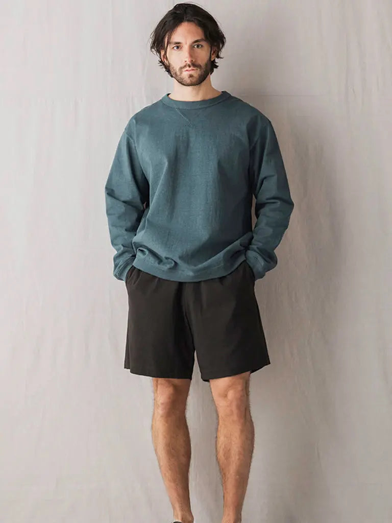 Dotsume Rib Long Sleeve Tee- Cloudy Green Jackman Tee Shirts
