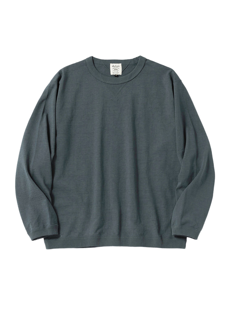 Dotsume Rib Long Sleeve Tee- Cloudy Green Jackman Tee Shirts