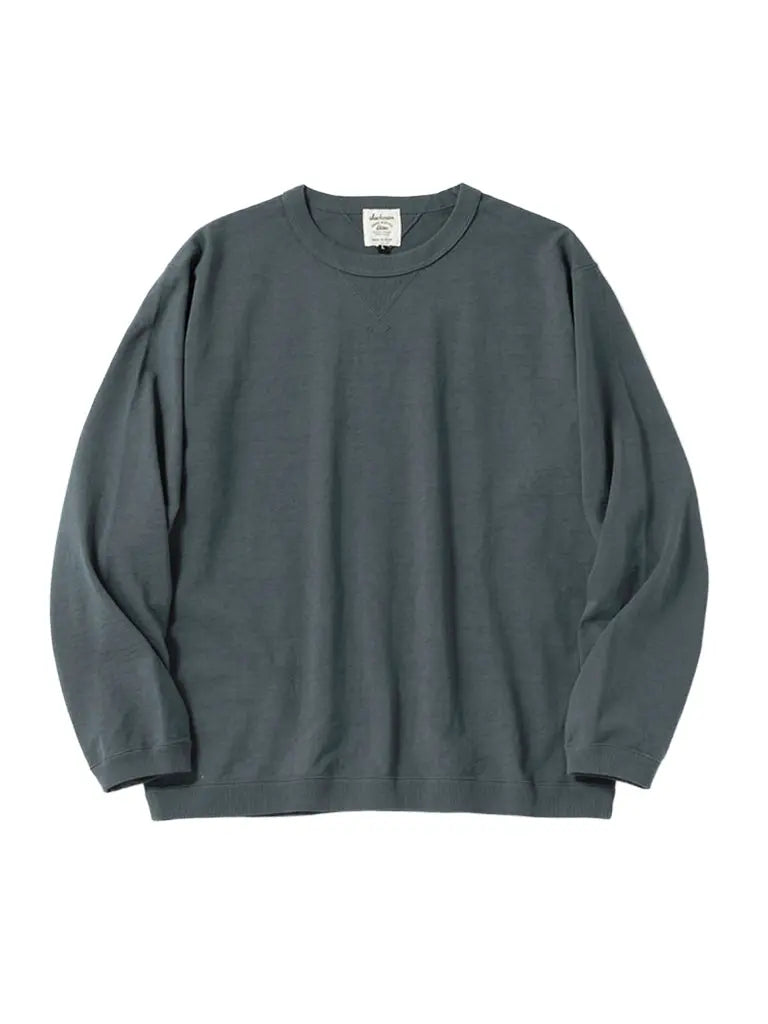 Dotsume Rib Long Sleeve Tee- Cloudy Green Jackman Tee Shirts