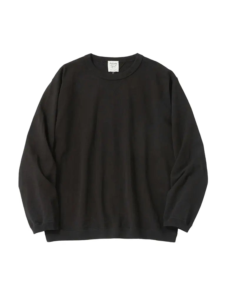 Dotsume Rib Long Sleeve Tee- Black Jackman Tee Shirts