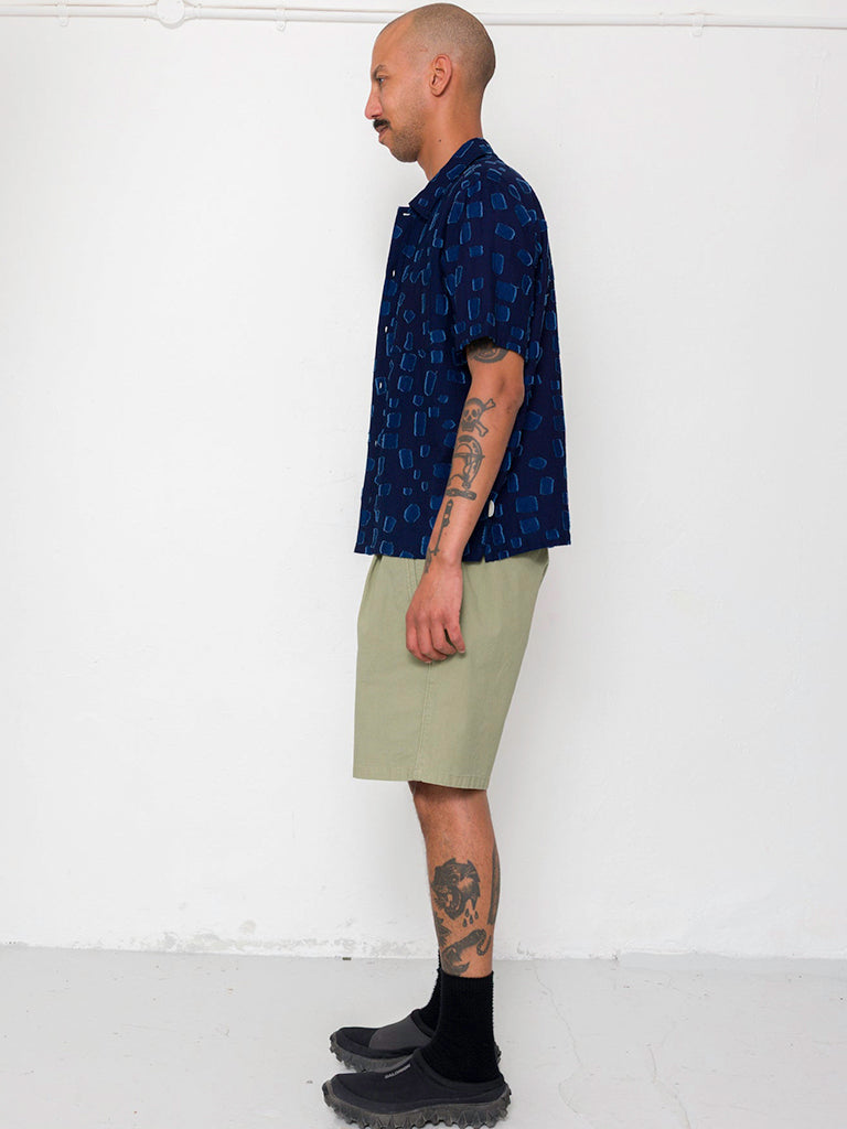 Gabe Shirt- Indigo Irregular Dot Folk Shirts