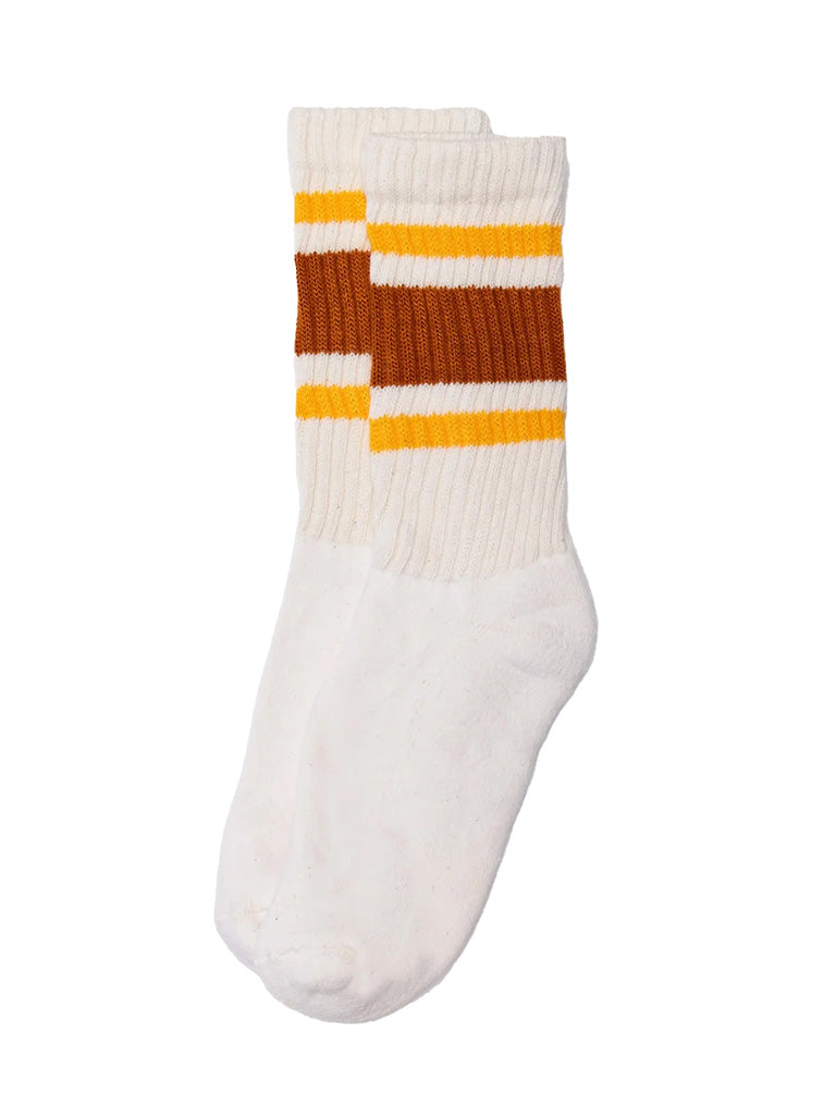 Retro Stripe- Texas Orange/Gold American Trench Socks