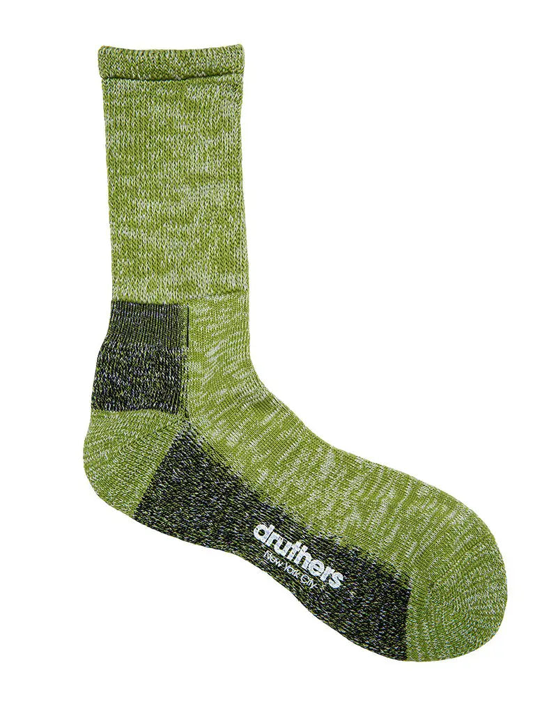 Organic Cotton Defender Crew Socks - Green - Eames NW