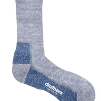 Organic Cotton Defender Crew Socks - Grey Blue - Eames NW
