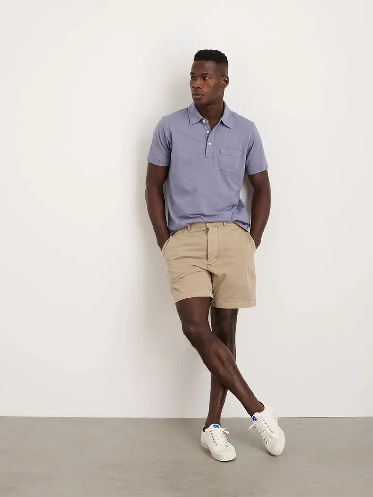 Flat Front Vintage Wash Short- Faded Khaki - Eames NW