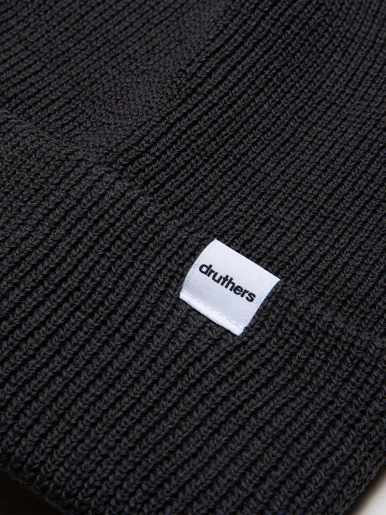 Cardigan Knit Beanie- Washed Black - Eames NW