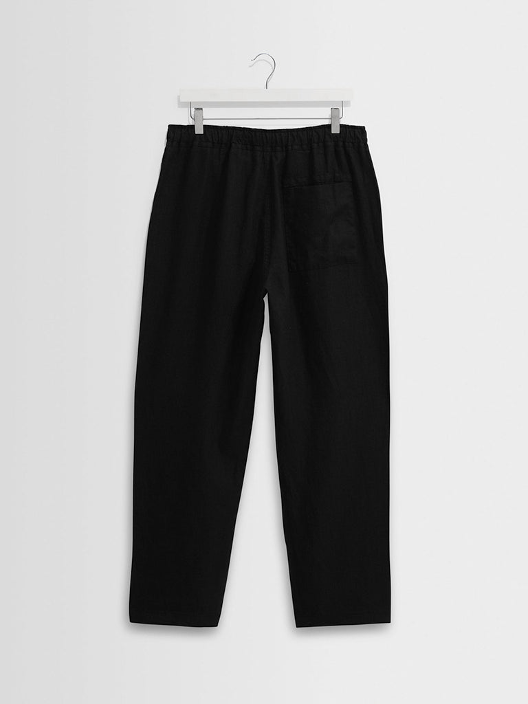 Kurt Trouser- Black Washed Linen Wax London Shirts