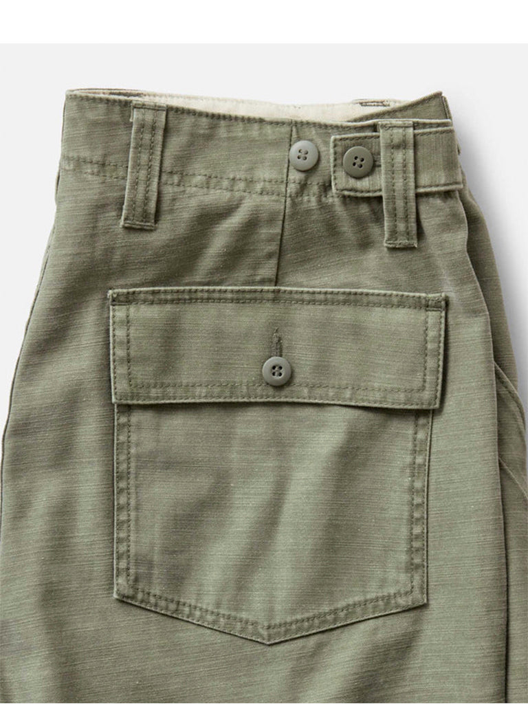 Surplus Short- Field Olive Reverse Sateen Taylor Stitch Shorts