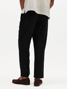Kurt Trouser- Black Washed Linen Wax London Shirts