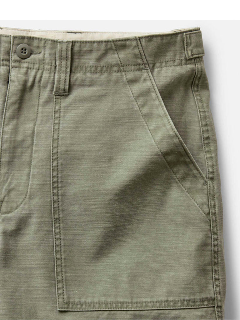 Surplus Short- Field Olive Reverse Sateen Taylor Stitch Shorts