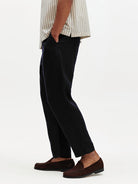 Kurt Trouser- Black Washed Linen Wax London Shirts