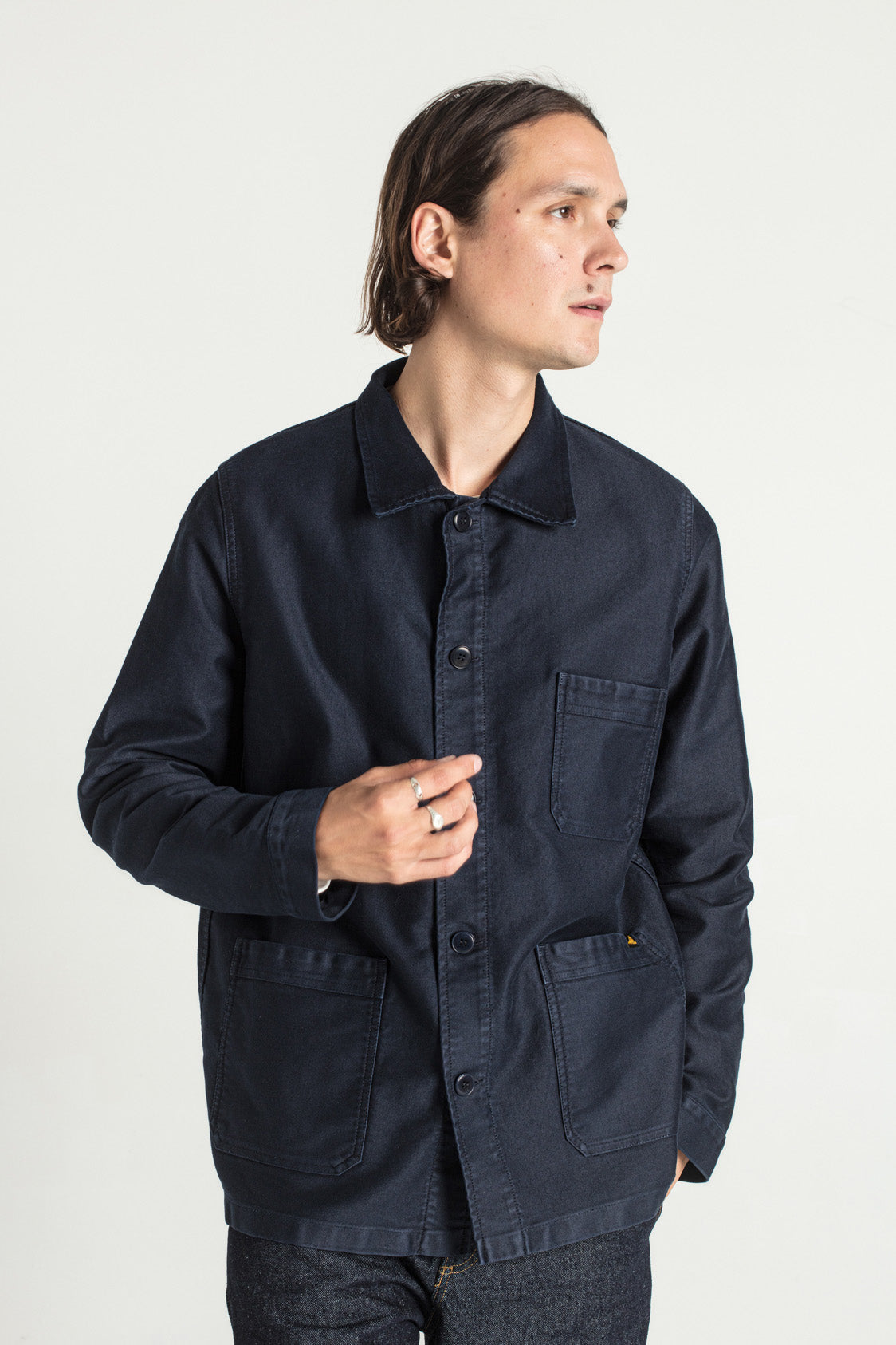 The Authentic Work Jacket- Navy Le Mont St Michel Jackets