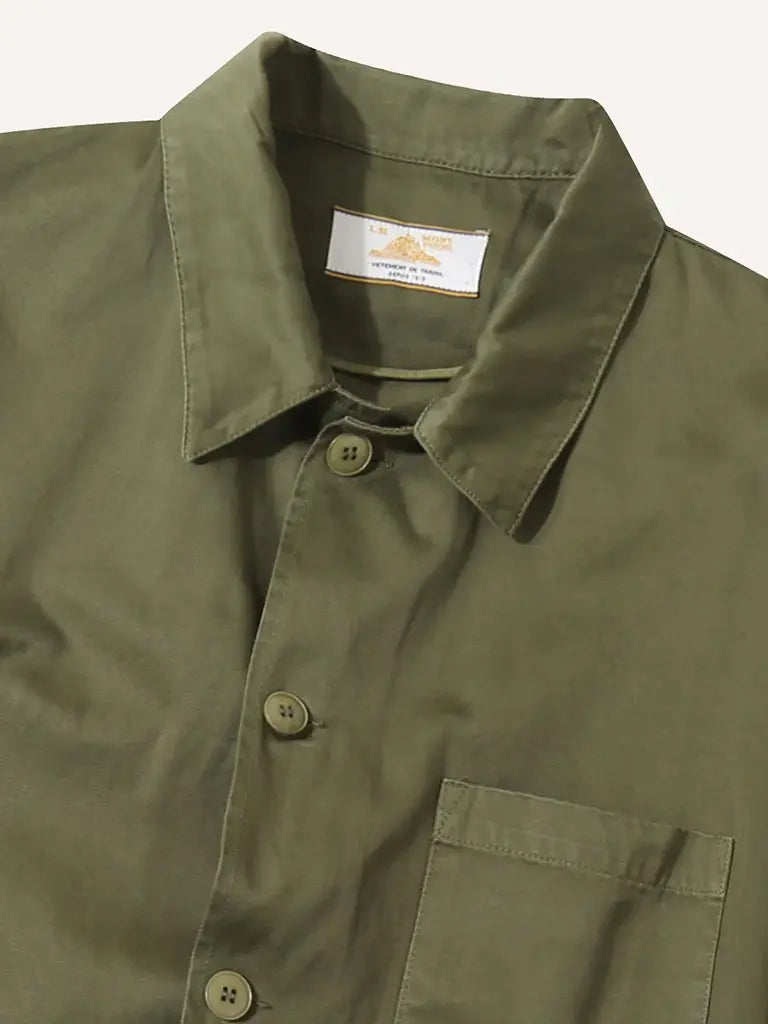 Garbadine Work Jacket- Olive Le Mont St Michel